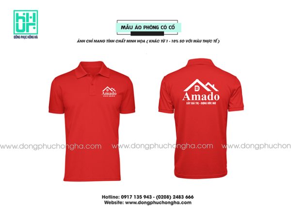 Đồng phục công ty màu đỏ - Amado