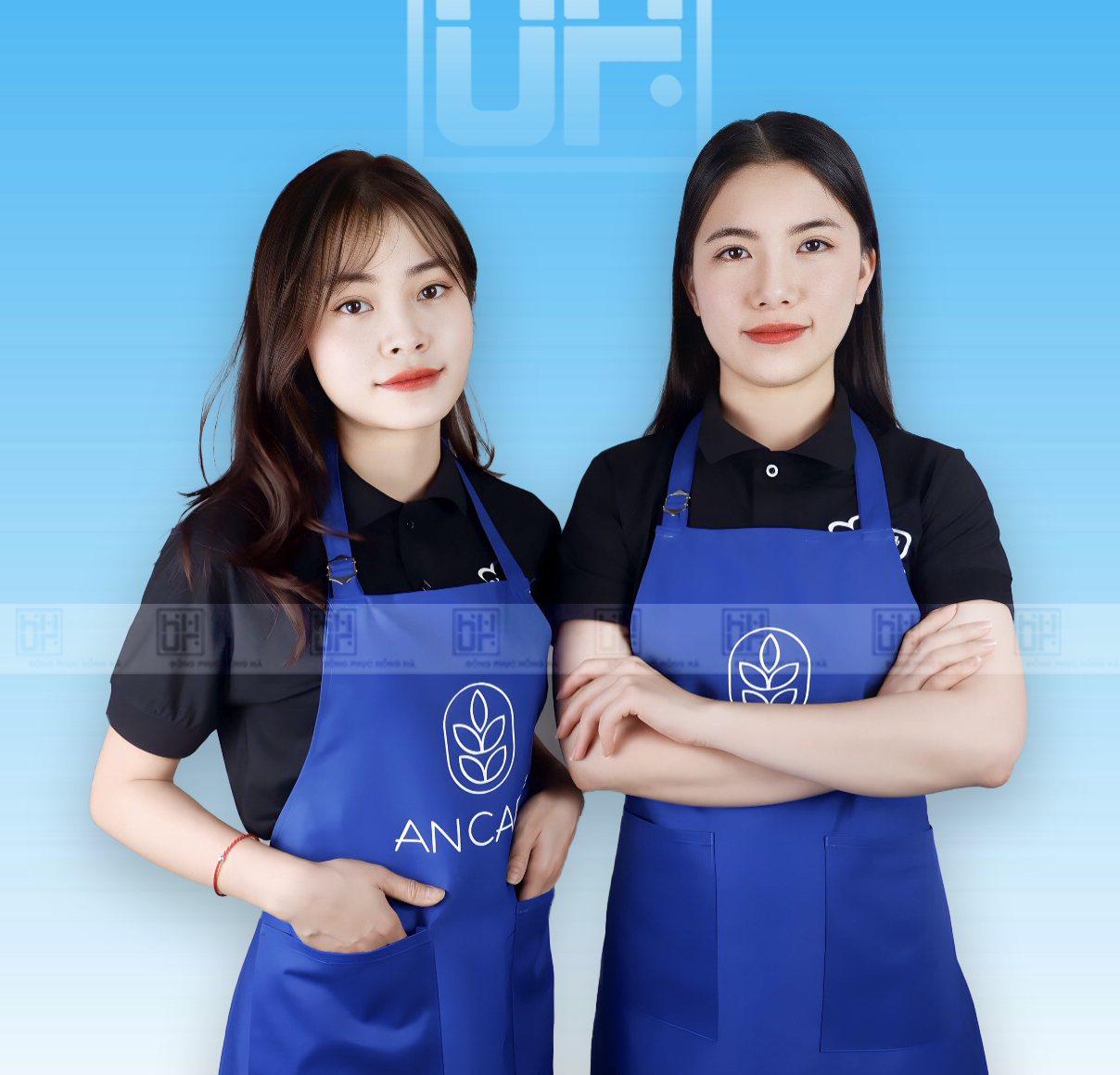 Tạp Dề Màu Xanh Bích