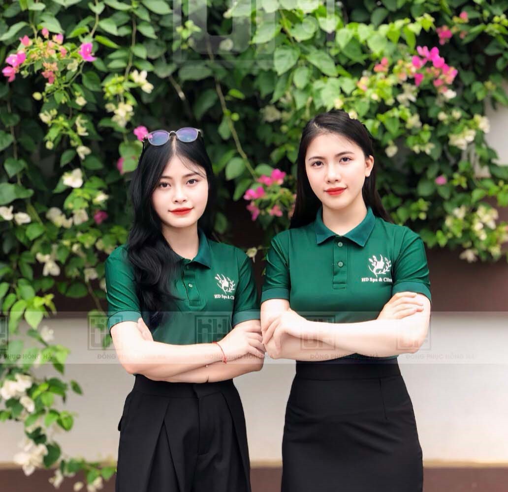 Đồng Phục Polo Màu Xanh Ve Chai