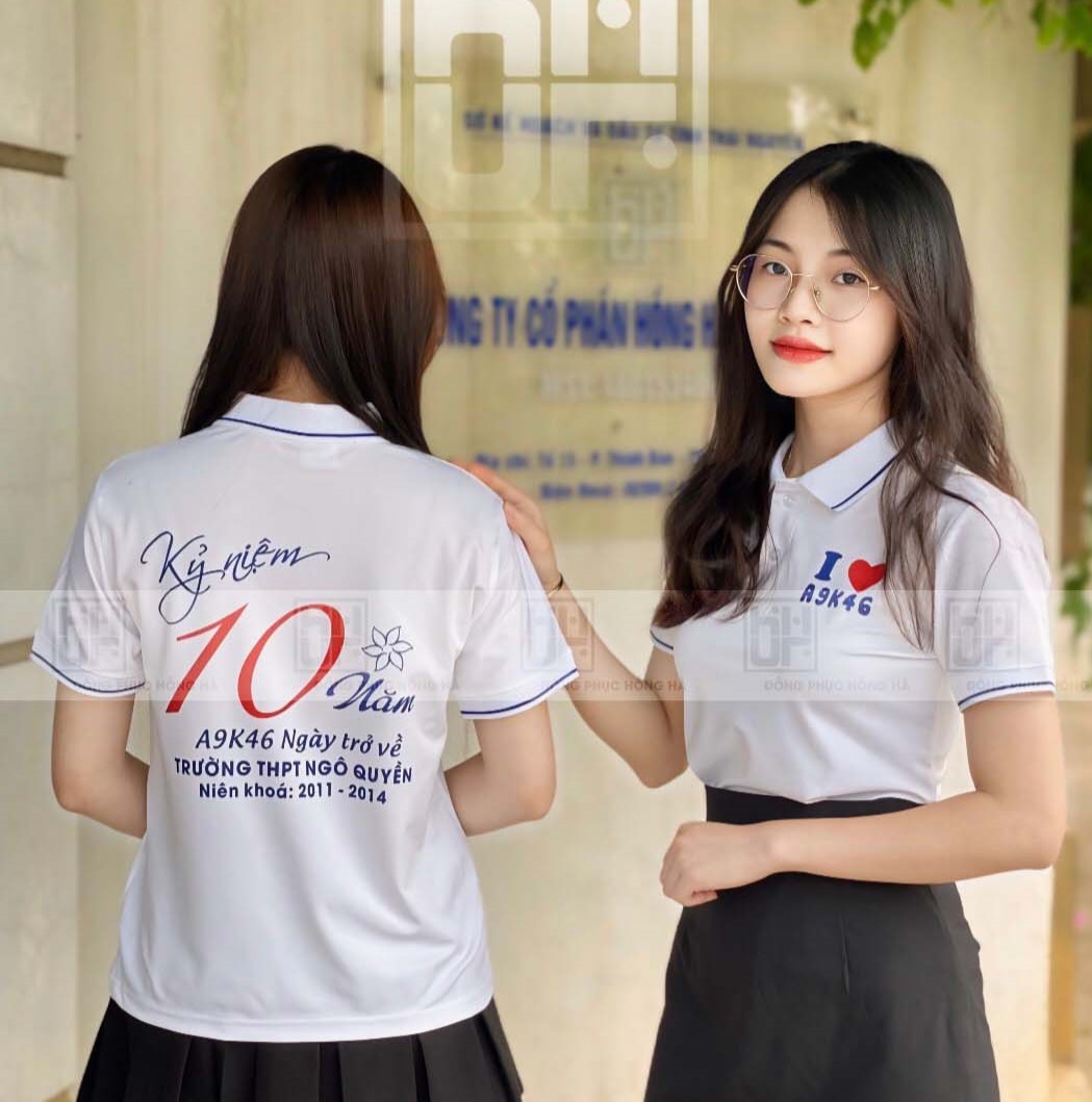 Đồng Phục Polo Họp Lớp Màu Trắng