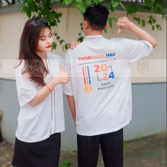 Đồng Phục Áo Lớp Bóng Chày Oversize Màu Trắng Phối Xám