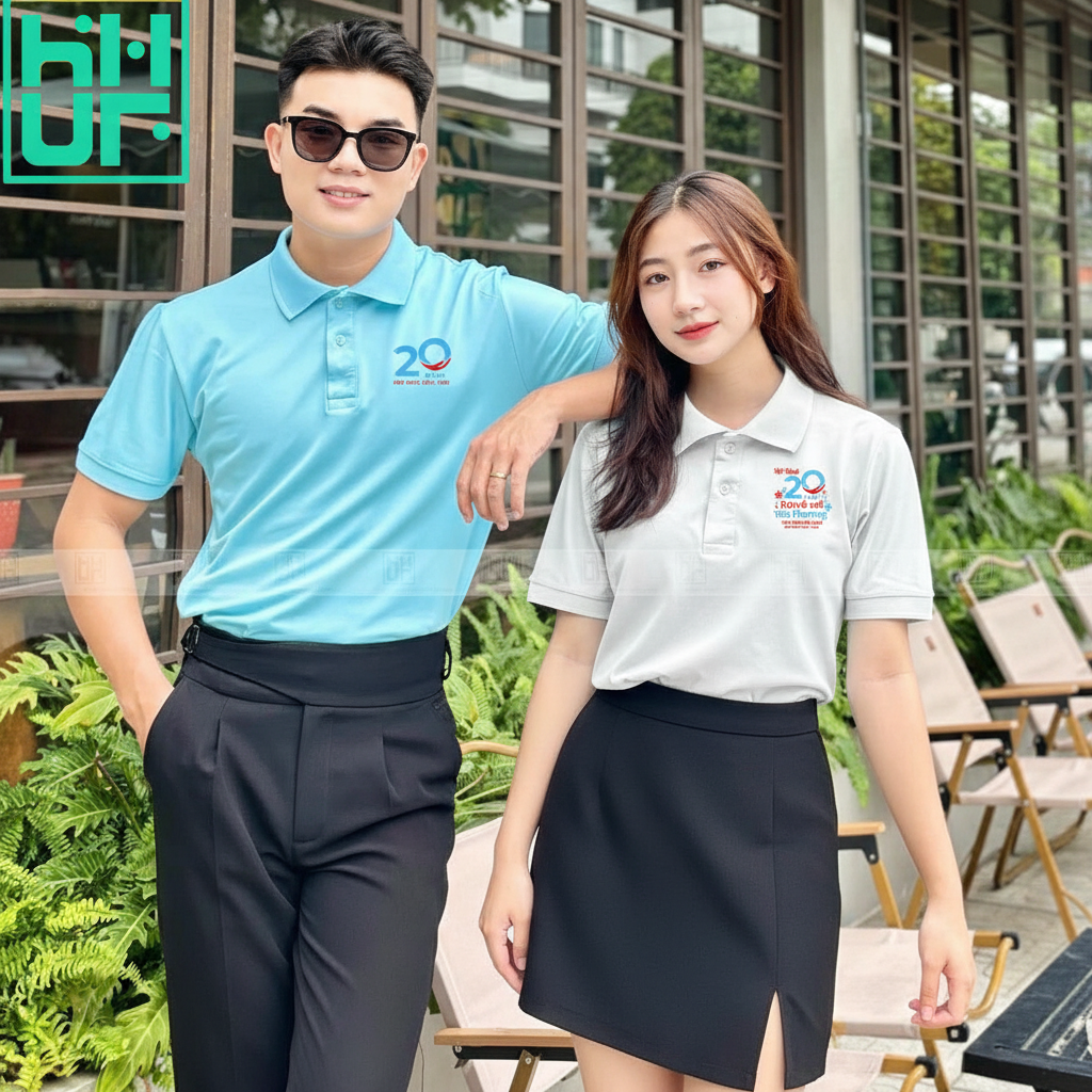Áo polo họp lớp lịch sự, phù hợp chụp ảnh tập thể