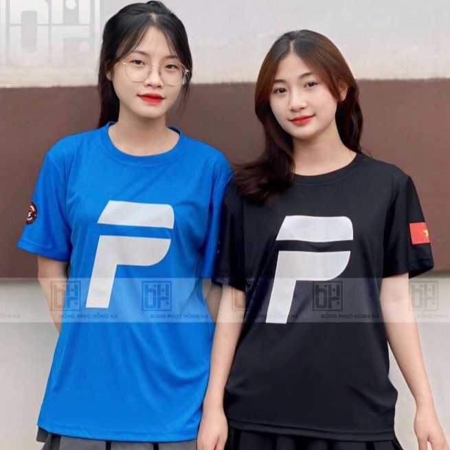 ao-thun-dong-phuc-co-tron-den-xanh Áo thun đồng phục team 2 màu đen xanh