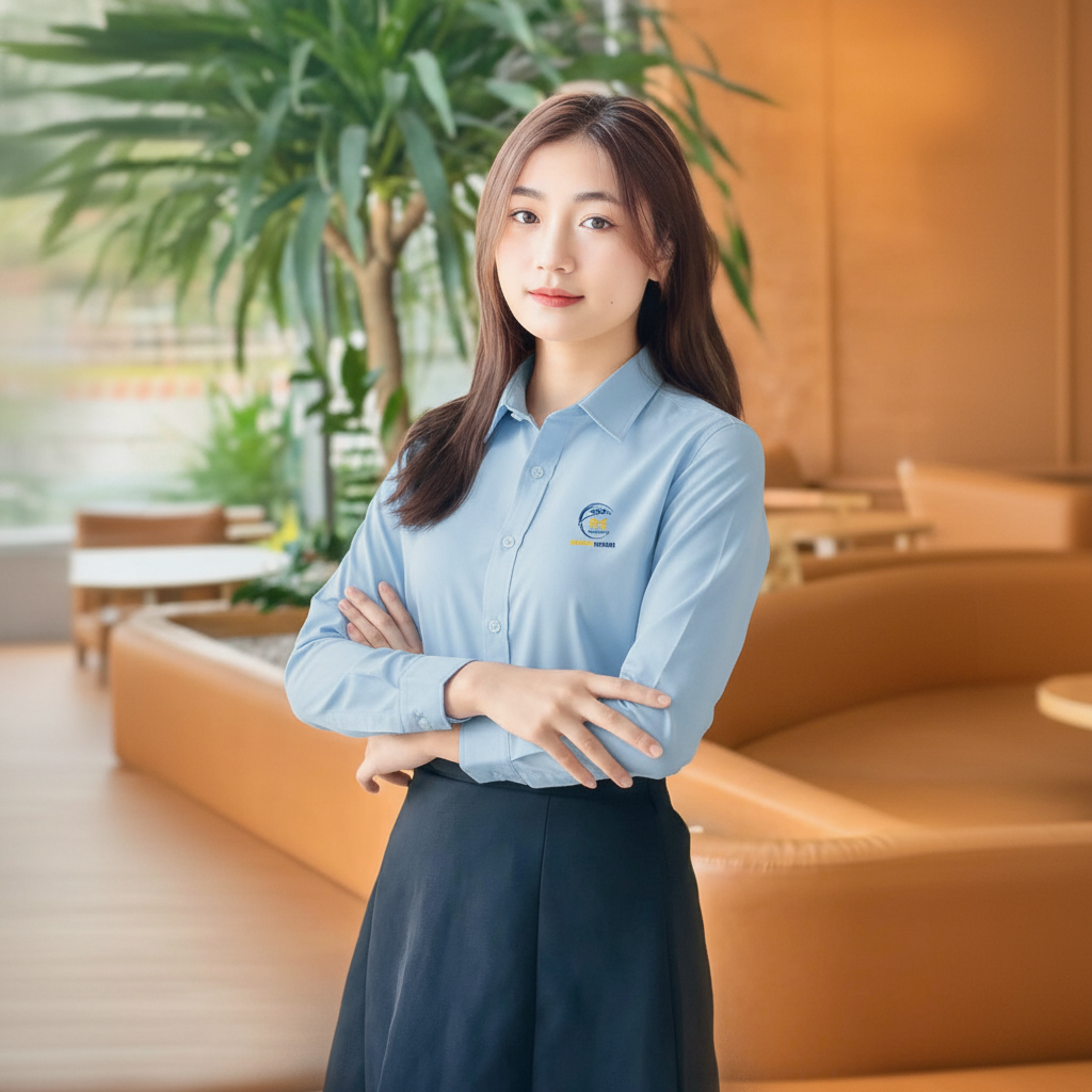 Chất liệu vải may áo sơ mi đồng phục bền đẹp, thoáng mát