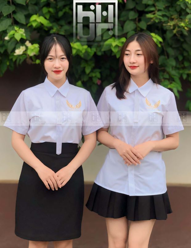 Đồng phục nhân viên nữ áo sơ mi trắng