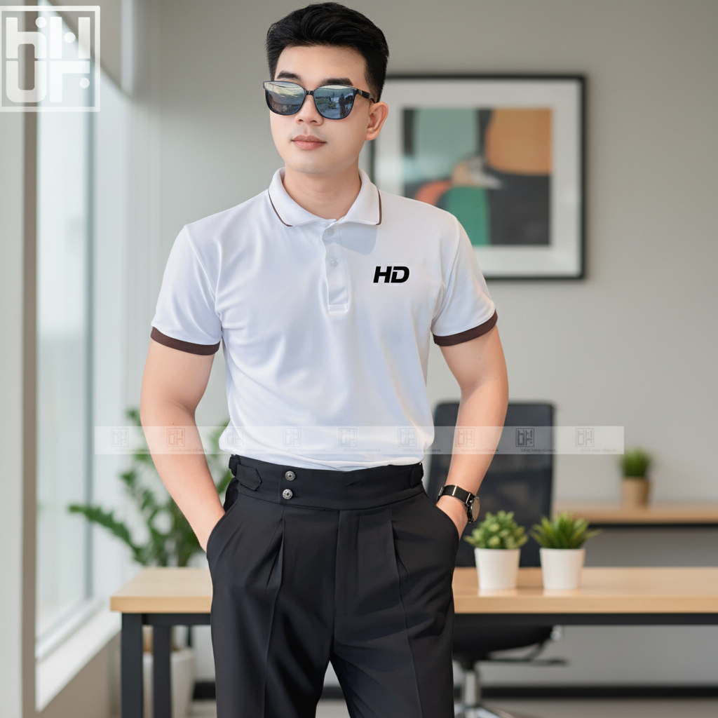 Thêu logo đồng phục công ty sắc nét, bền màu