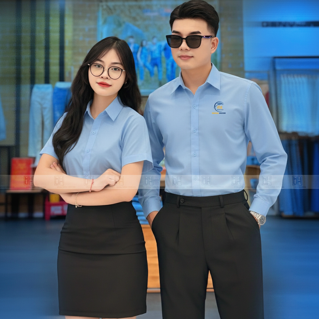 Xưởng may áo sơ mi đồng phục tại Bắc Ninh của Đồng Phục Hồng Hà