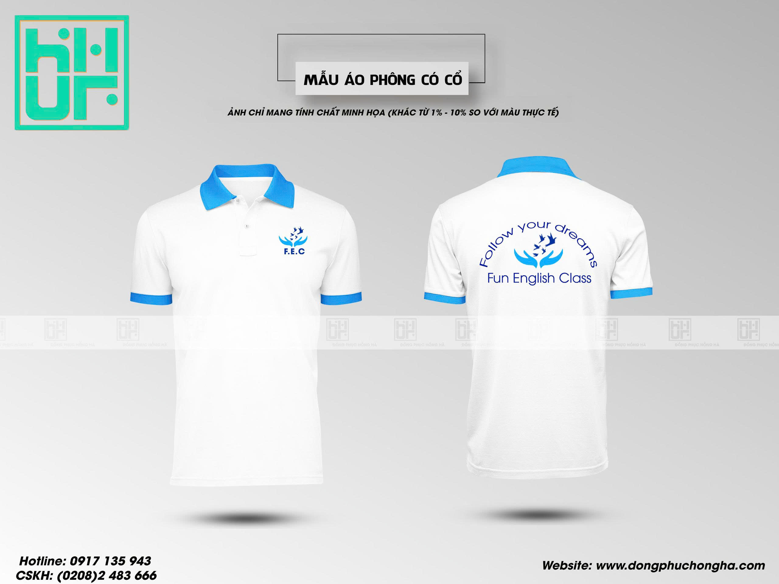 Áo polo đồng phục nhân viên FEC thiết kế sang trọng