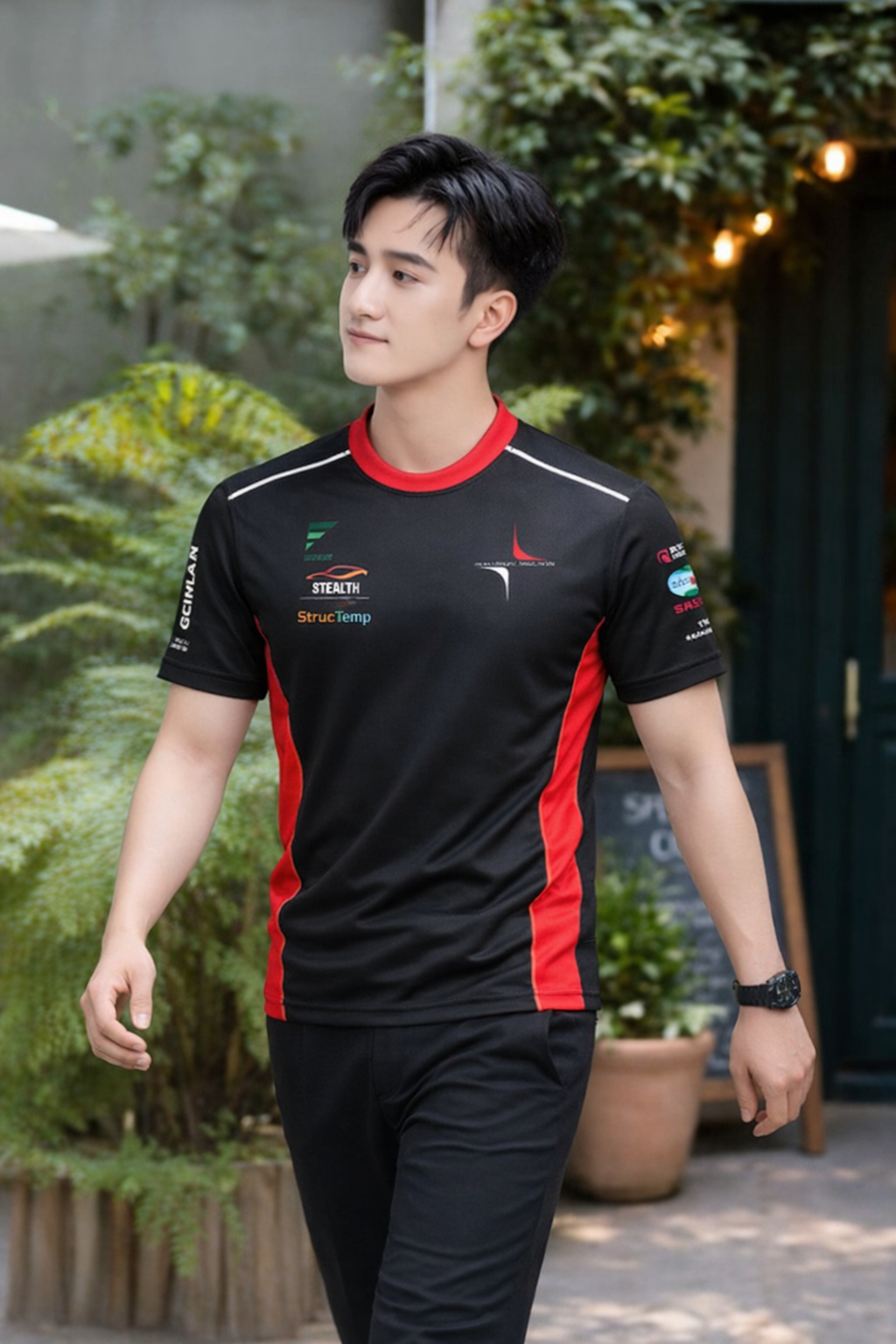 Áo team thể thao in logo và tên cá nhân