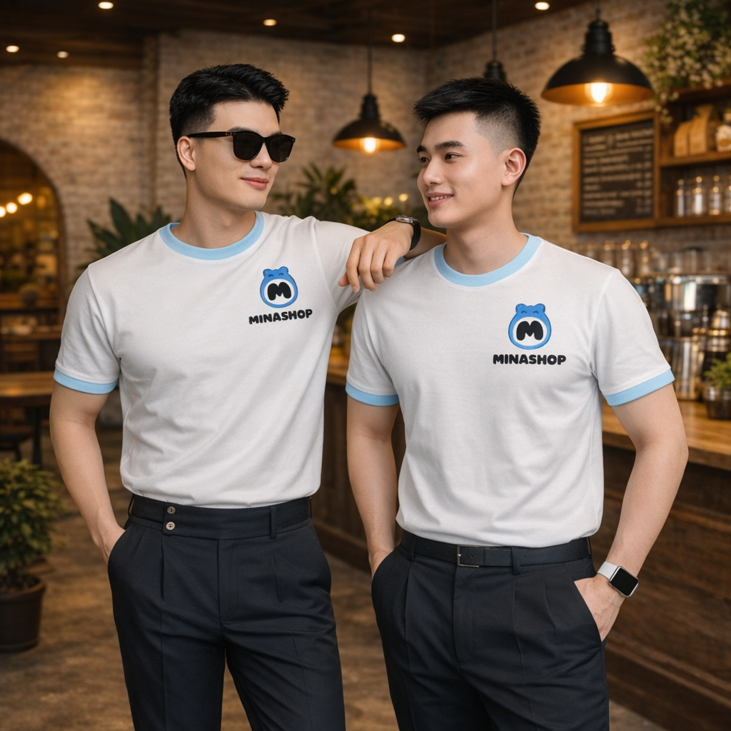 Chất liệu vải cotton co giãn 4 chiều may đồng phục MINASHOP