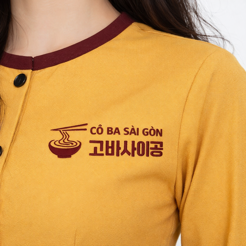 Logo in thêu sắc nét