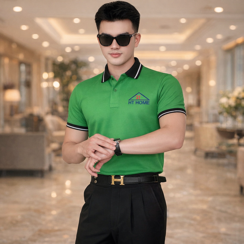 Mẫu áo polo đồng phục HT HOME