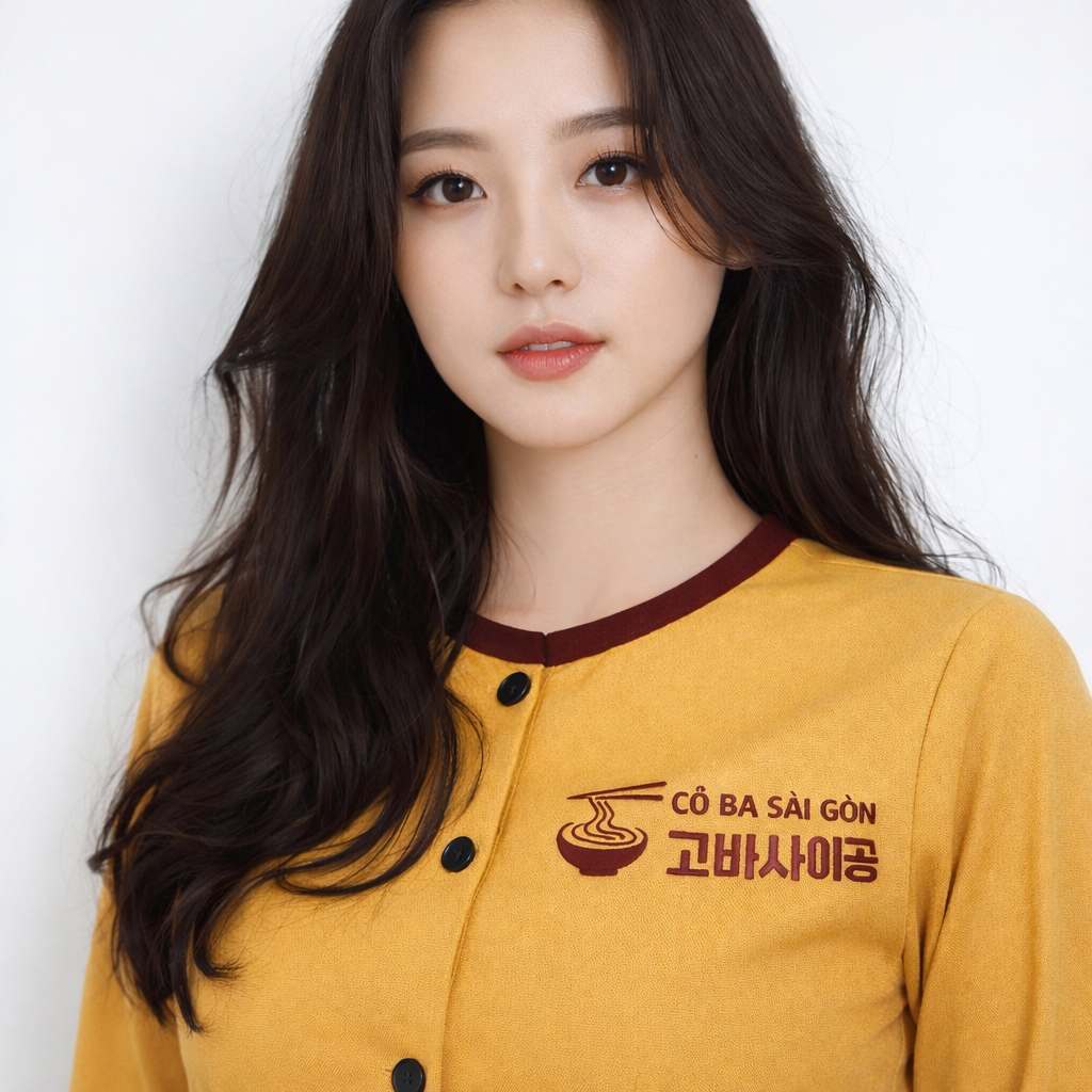 áo bà ba nhân viên nhà hàng tay lửng