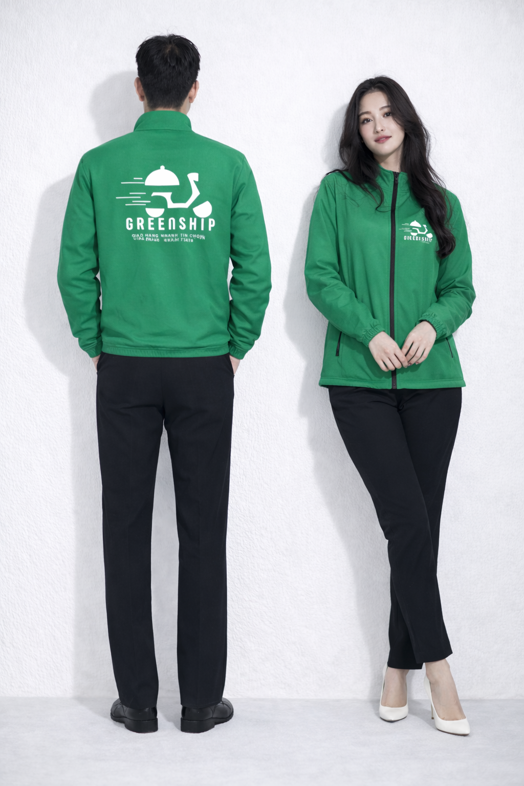 áo khoác đồng phục shipper xanh lá