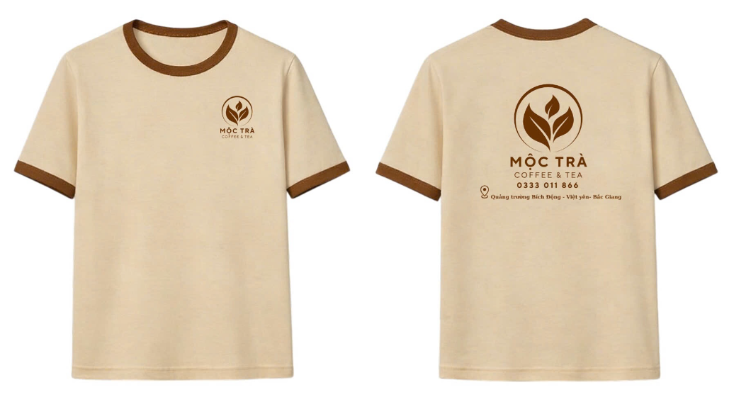 Đồng phục nhân viên trà sữa phong cách tối giản