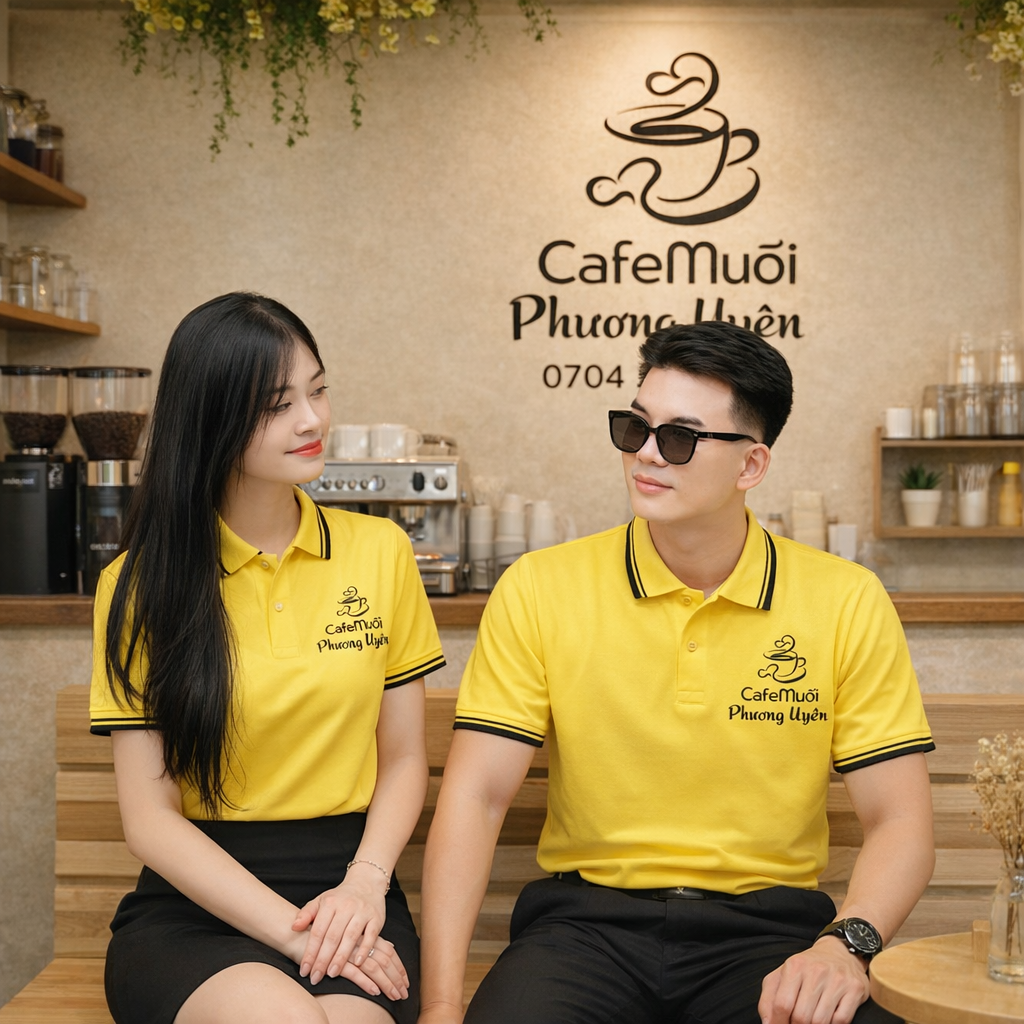 Mẫu áo đồng phục nhân viên phục vụ quán cafe