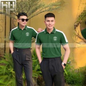 Đặt may áo polo đồng phục màu xanh lá đẹp