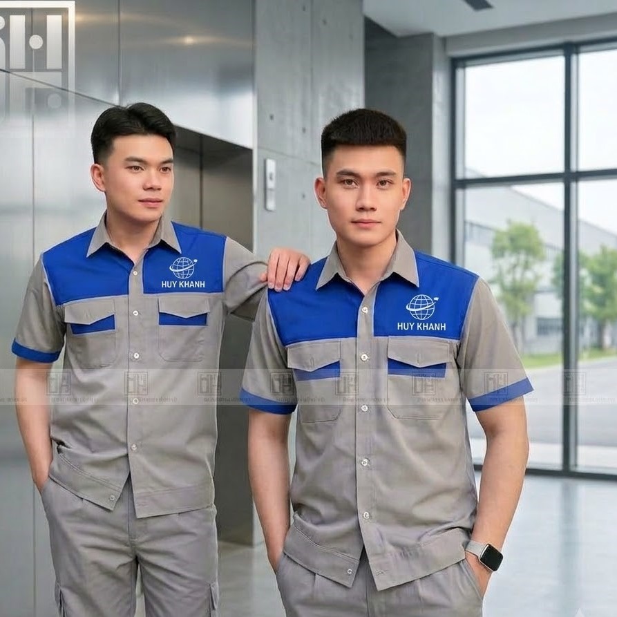 Mẫu áo bảo hộ lao động ngắn tay