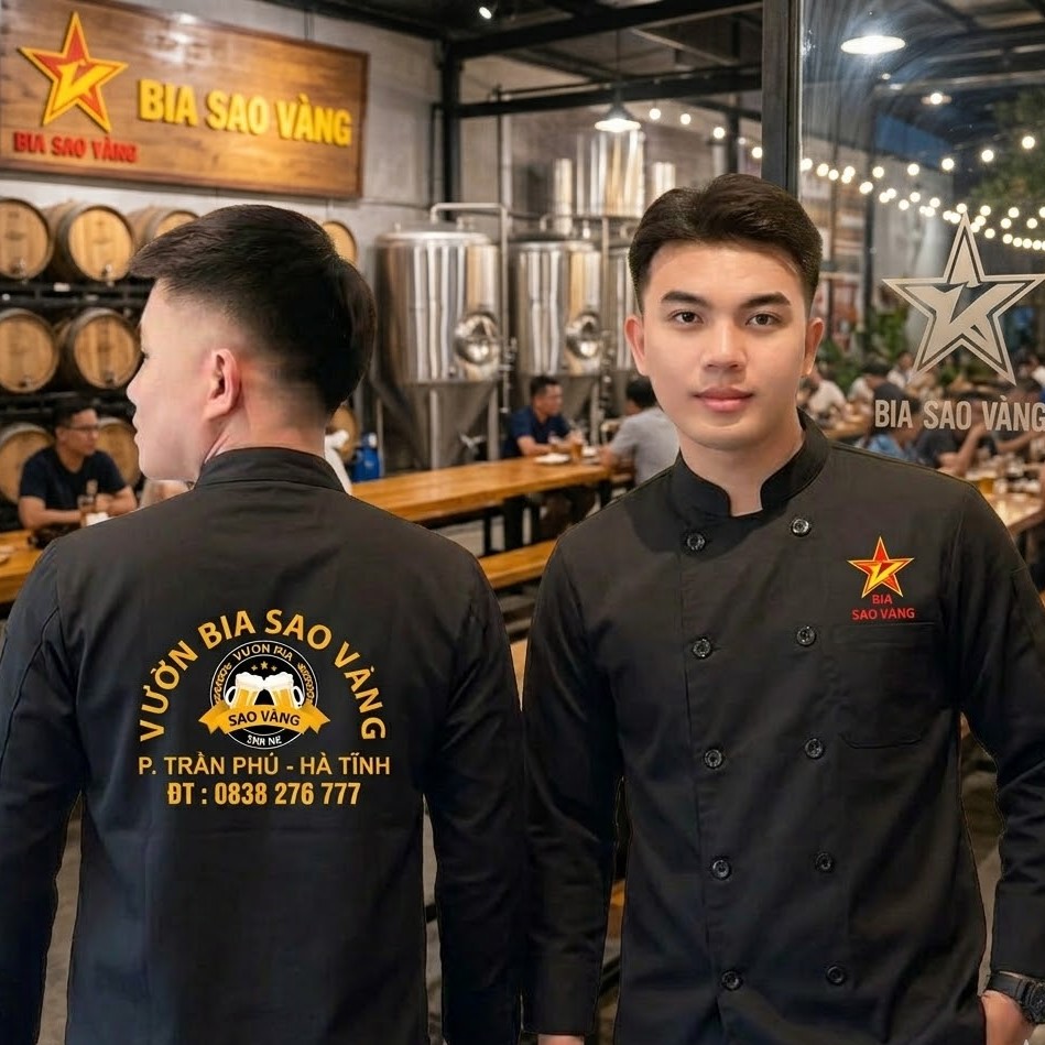 Mẫu áo đồng phục dài tay nhà hàng