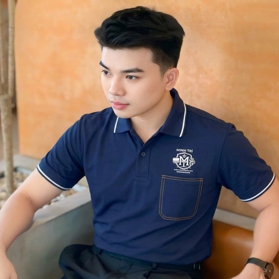 Mẫu áo polo doanh nghiệp màu xanh