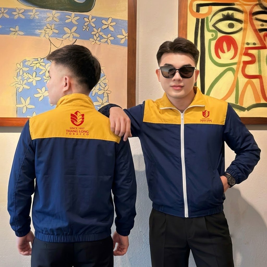 Mặt trước và sau của mẫu áo logo được in sắc nét