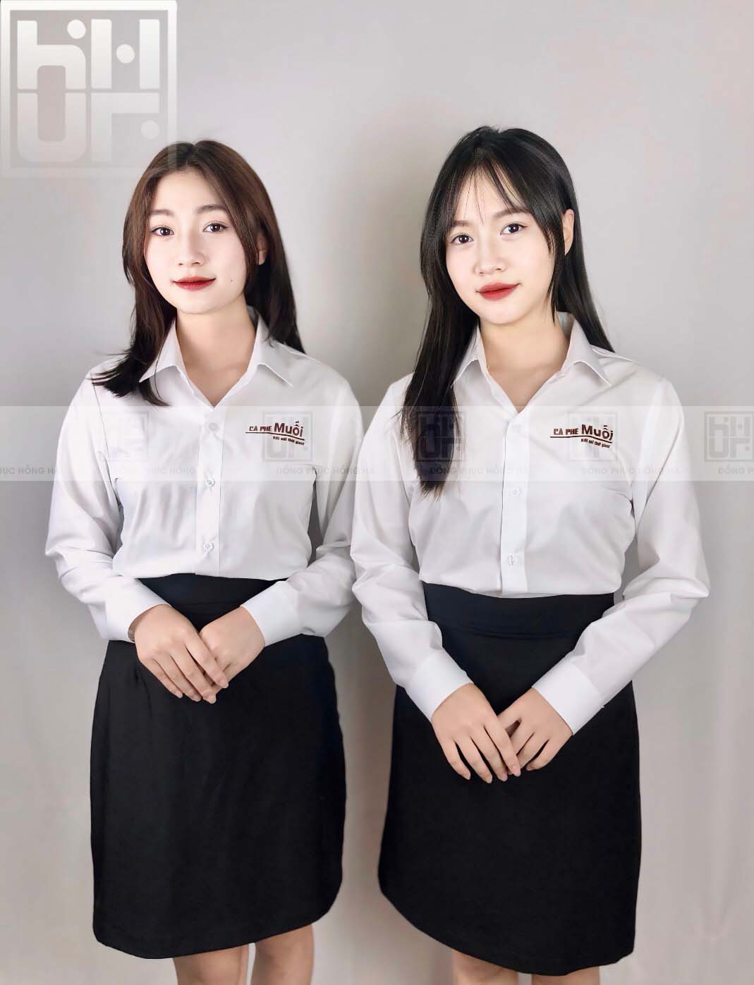 Mẫu áo sơ mi dài tay màu trắng 