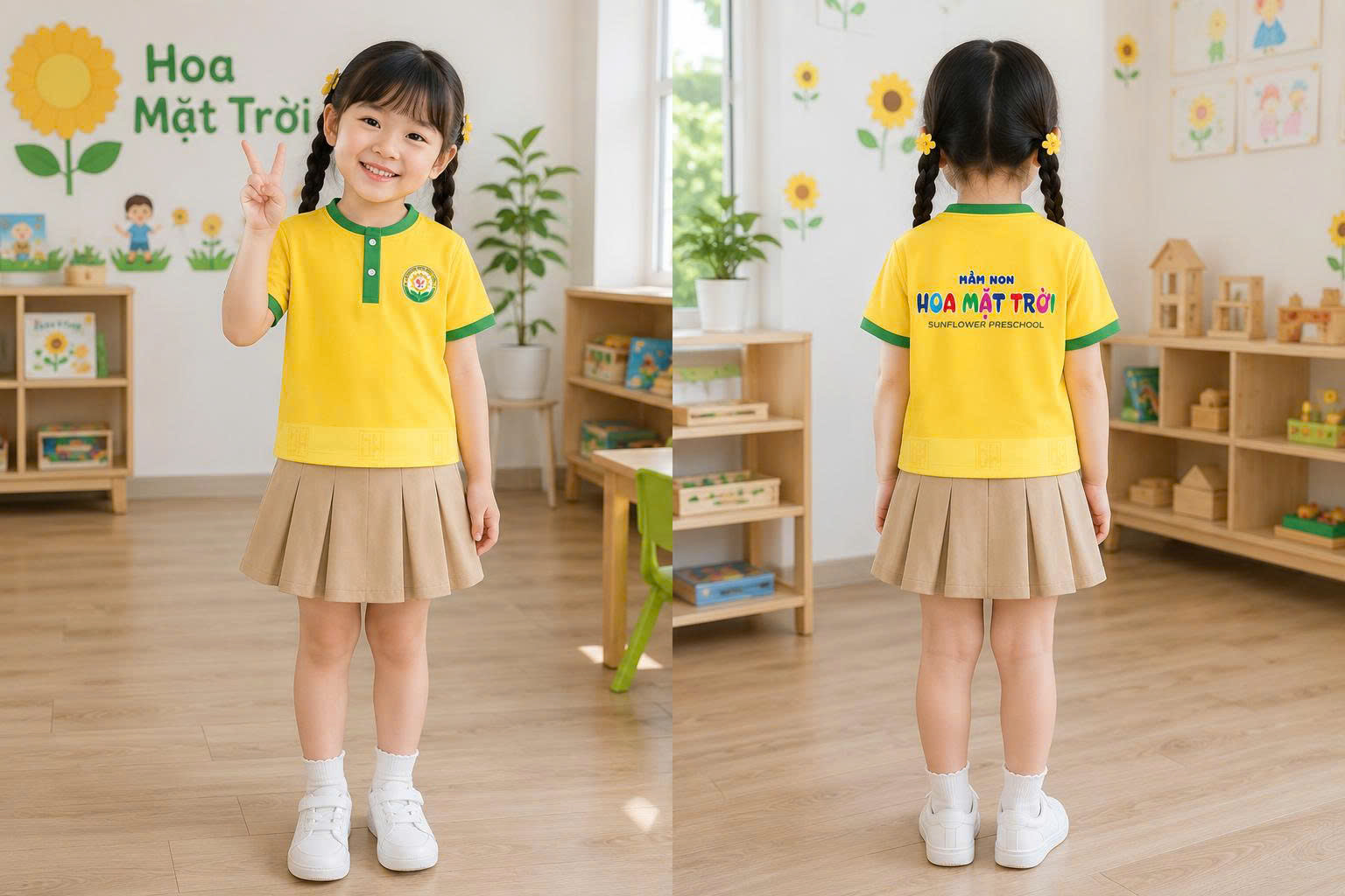 Mặt trước và mặt sau được in logo sắc nét 