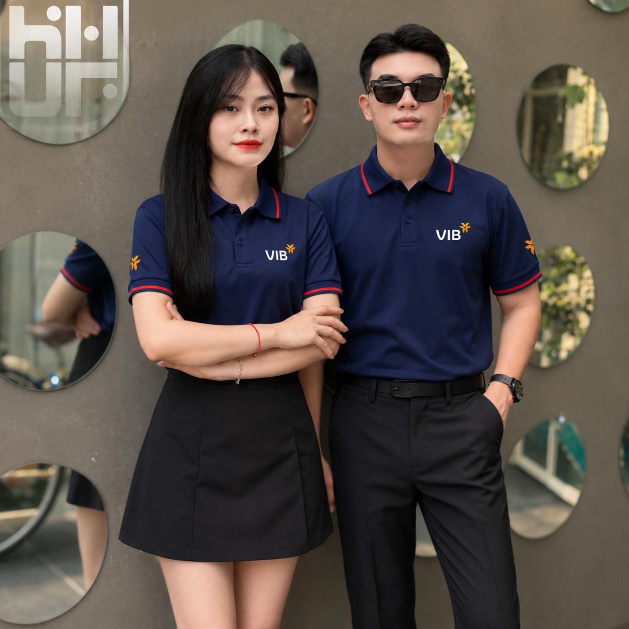 Mẫu áo polo đồng phục VIB