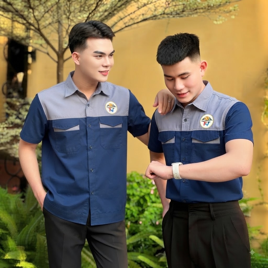 Mẫu áo đồng phục công nhân đẹp