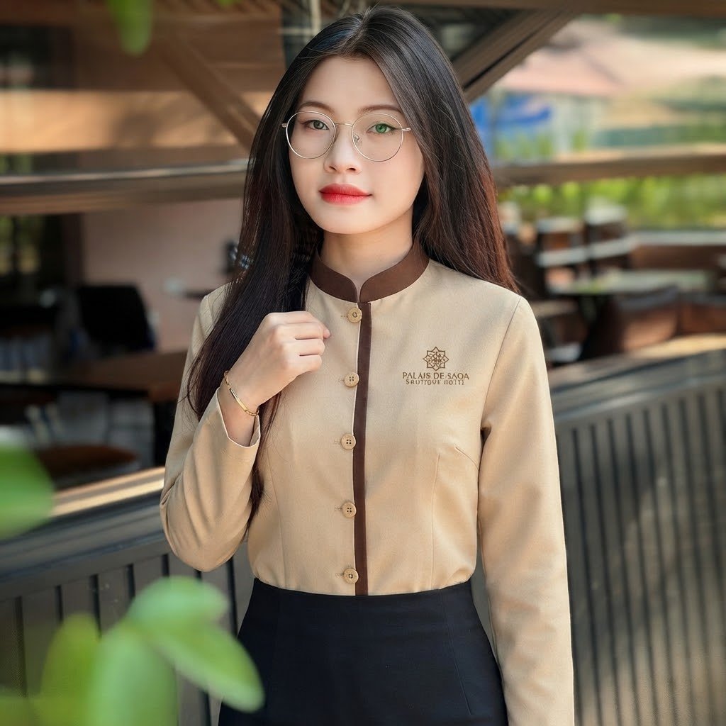 Mẫu áo đồng phục được in logo sắc nét