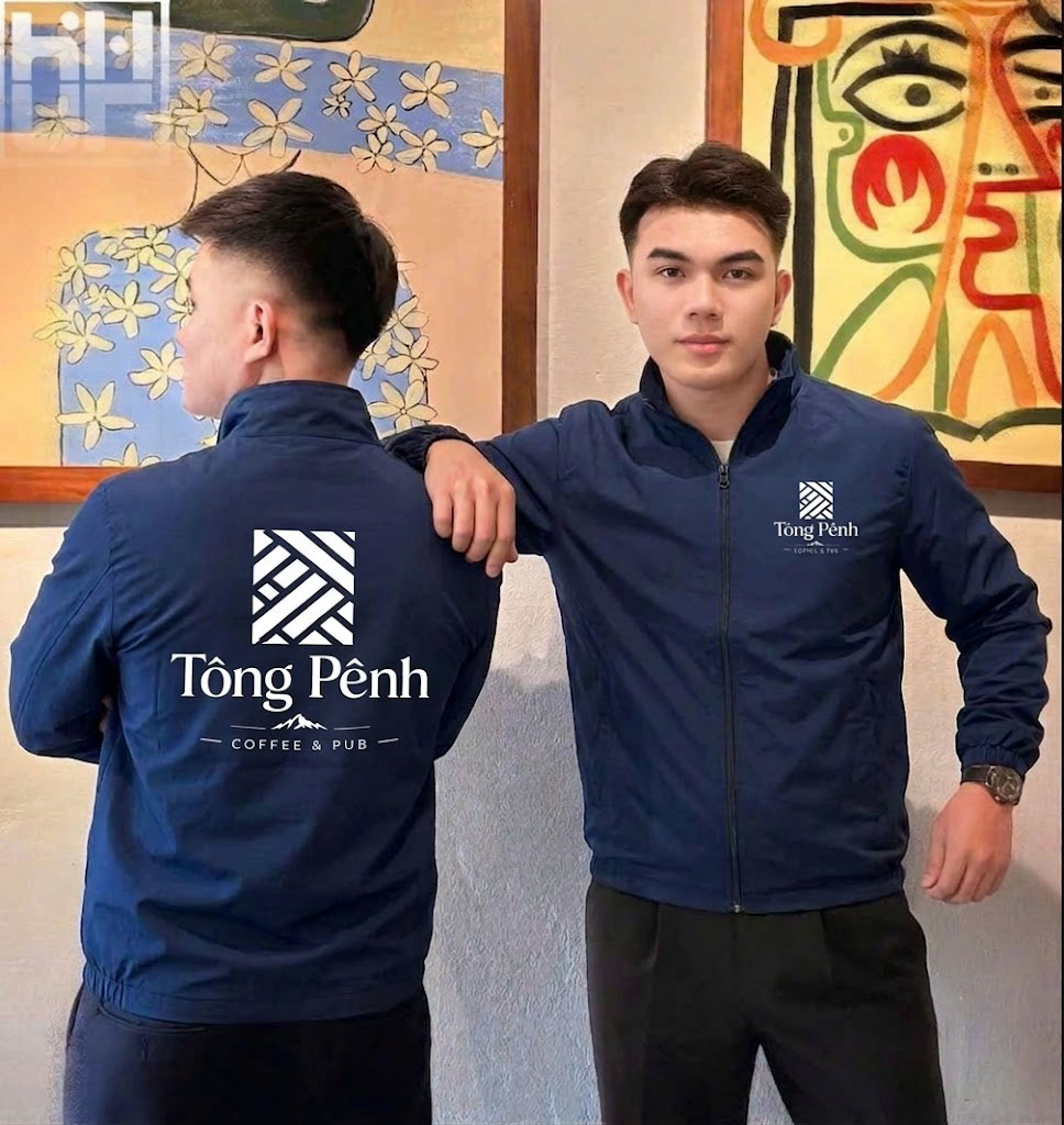 Mặt trước và sau mẫu áo khoác nhà hàng