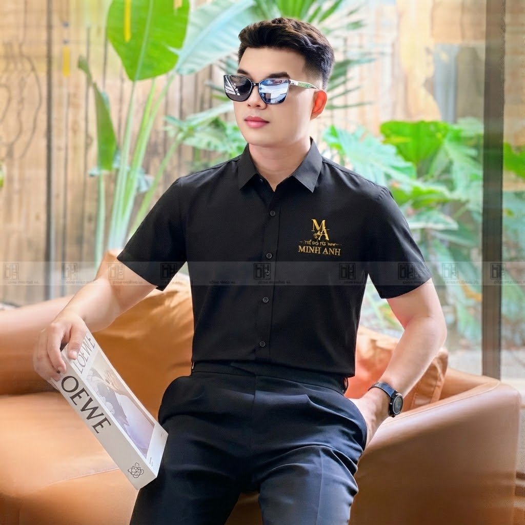 Mẫu áo sơ mi salon tóc nam