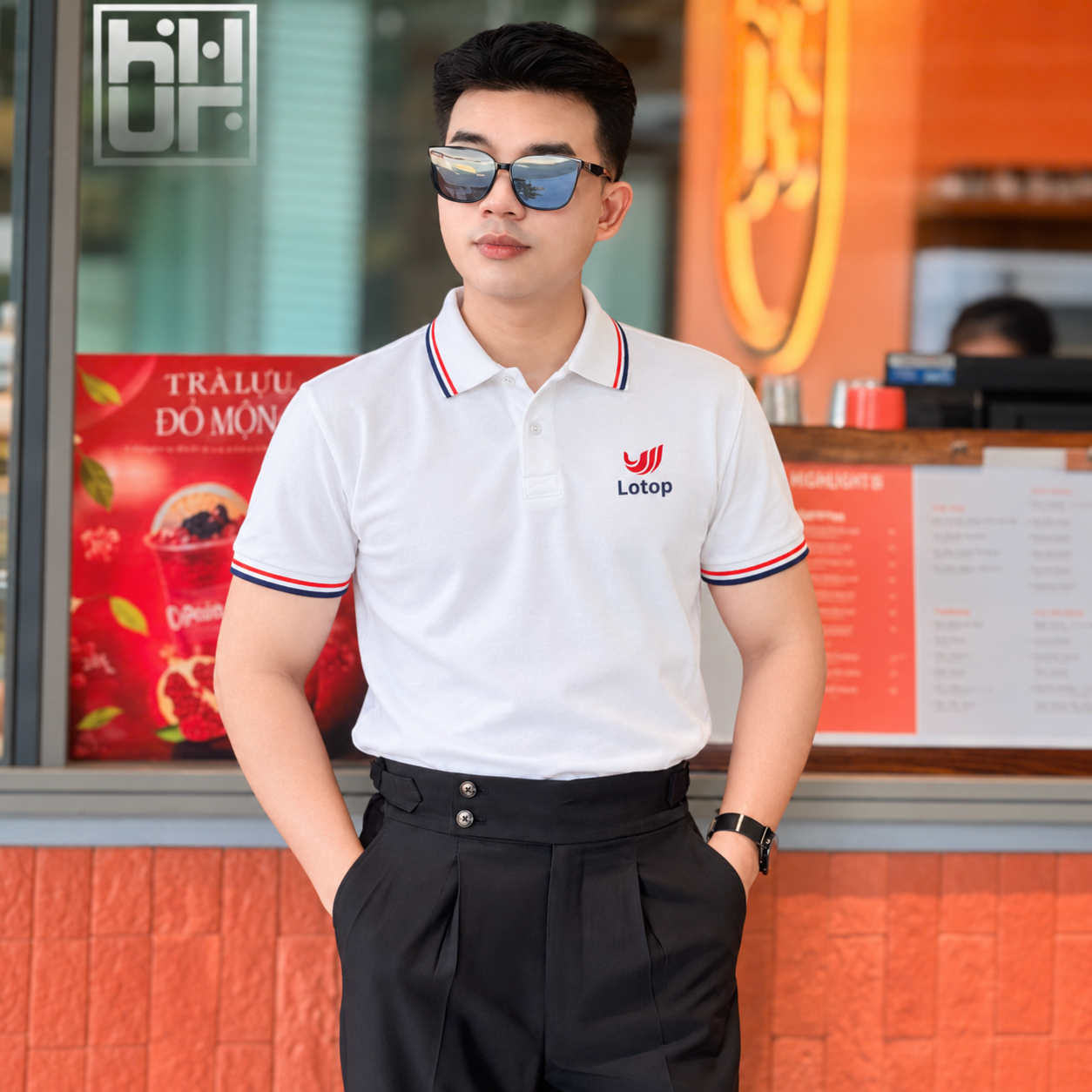 Mẫu áo polo đồng phục doanh nghiệp hiện đại
